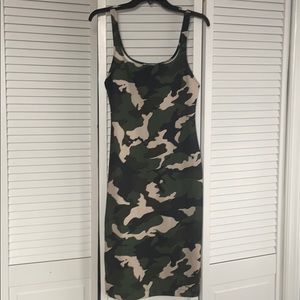 Zara Camo Fitted Dress